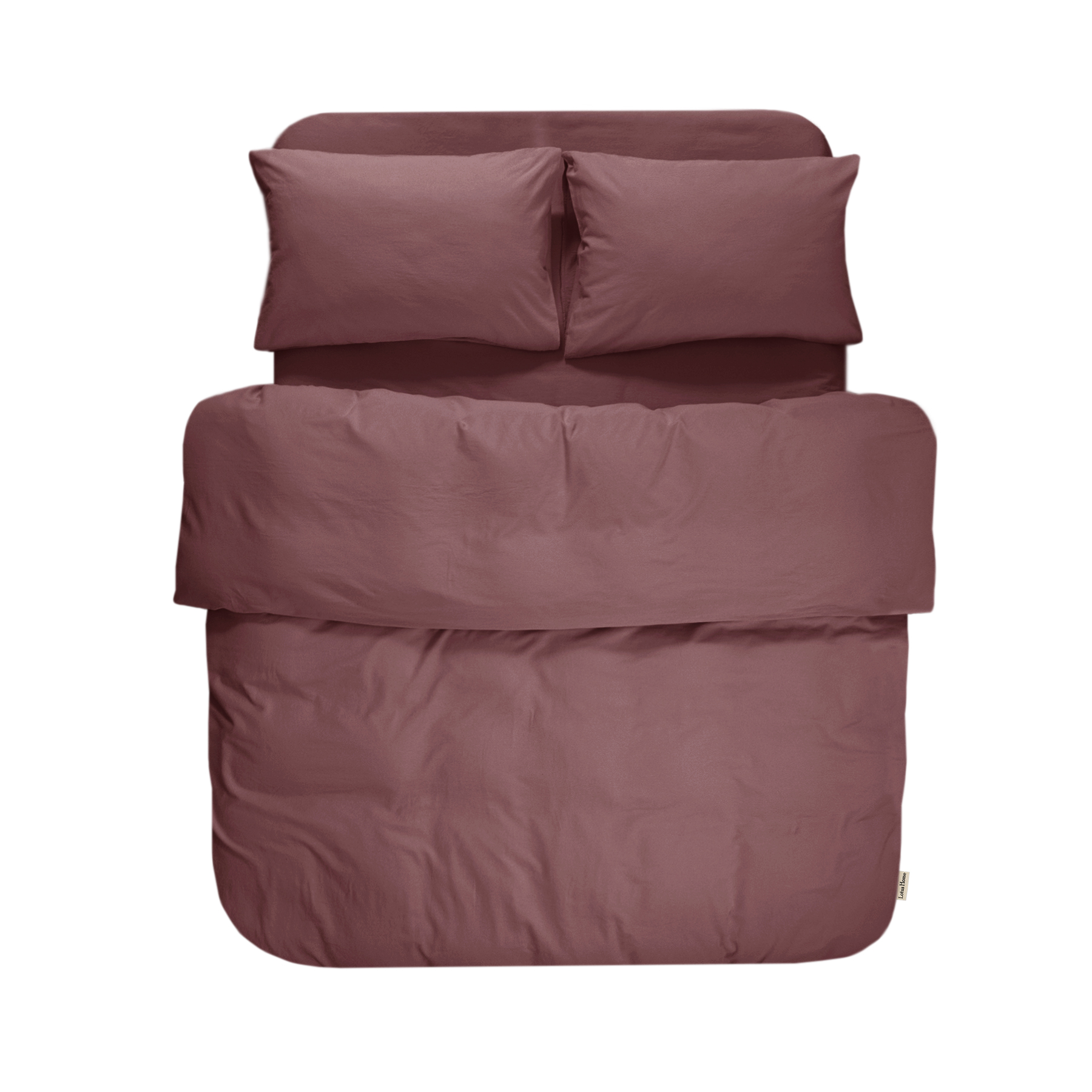 Постільна білизна Lotus Home Washed cotton - Kansas бургунді євро