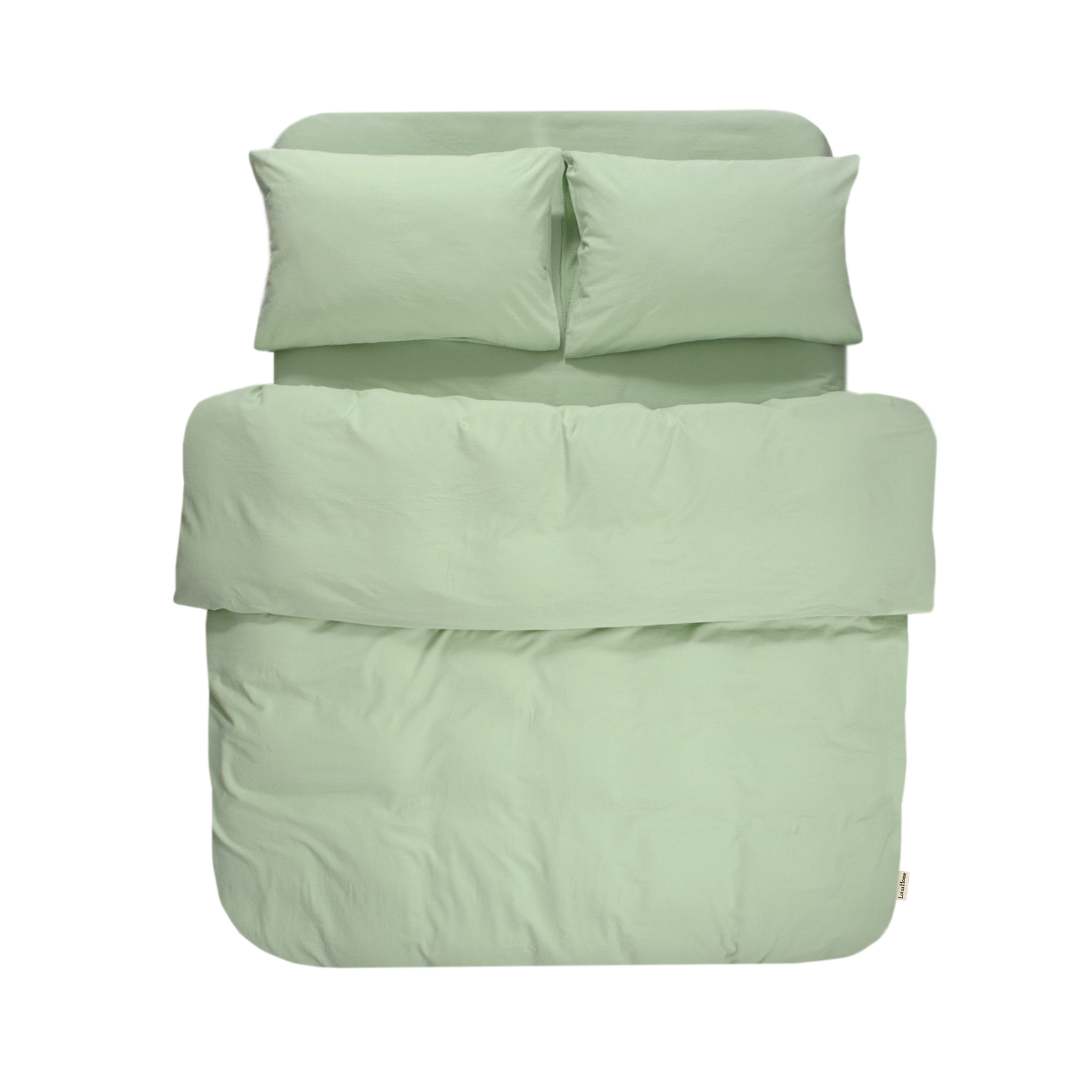Постільна білизна Lotus Home Washed cotton - Kansas світло-зелений євро