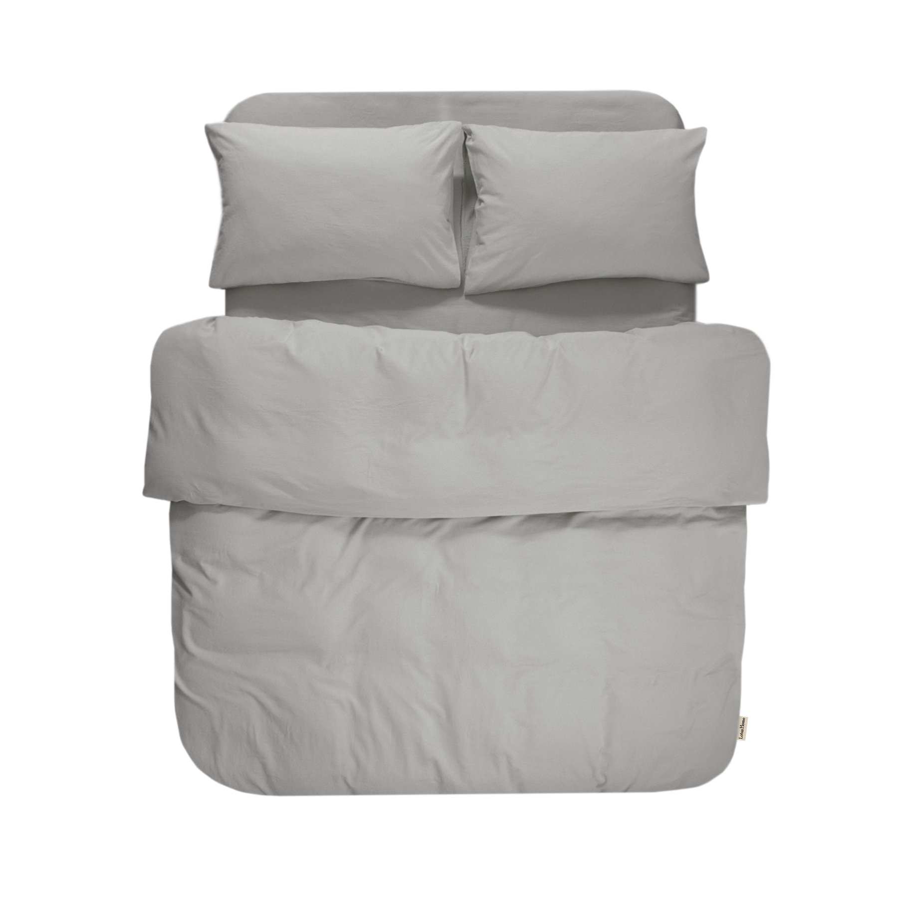 Постільна білизна Lotus Home Washed cotton - Kansas сірий євро