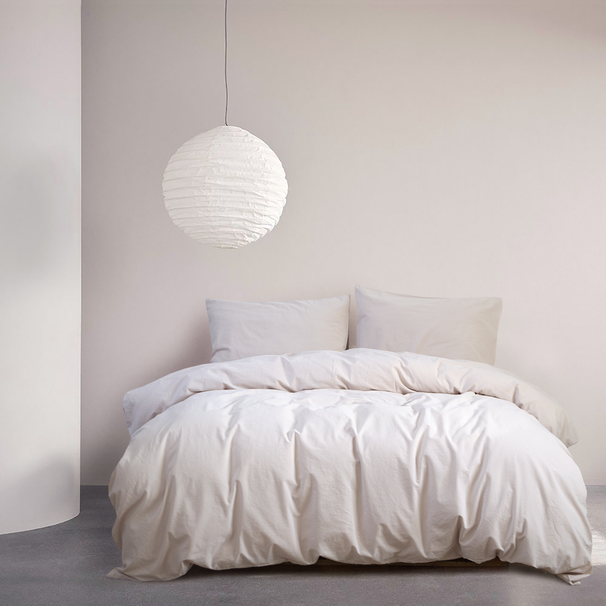 Постільна білизна Lotus Home Washed cotton - Kansas бежевий євро - фото 2