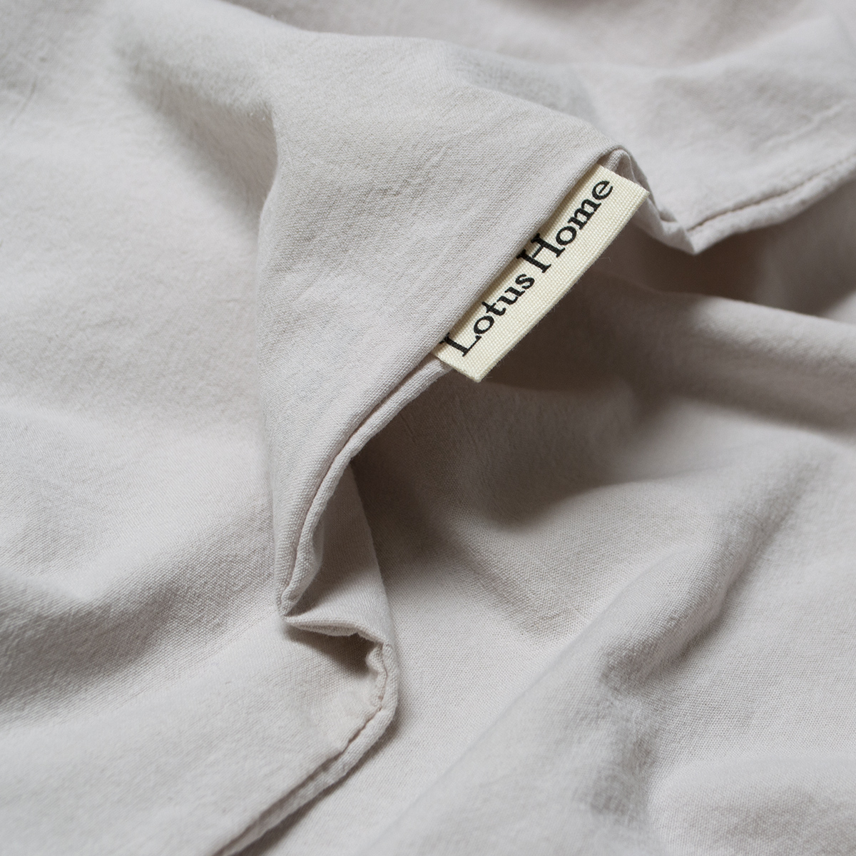 Постільна білизна Lotus Home Washed cotton - Kansas бежевий євро - фото 5