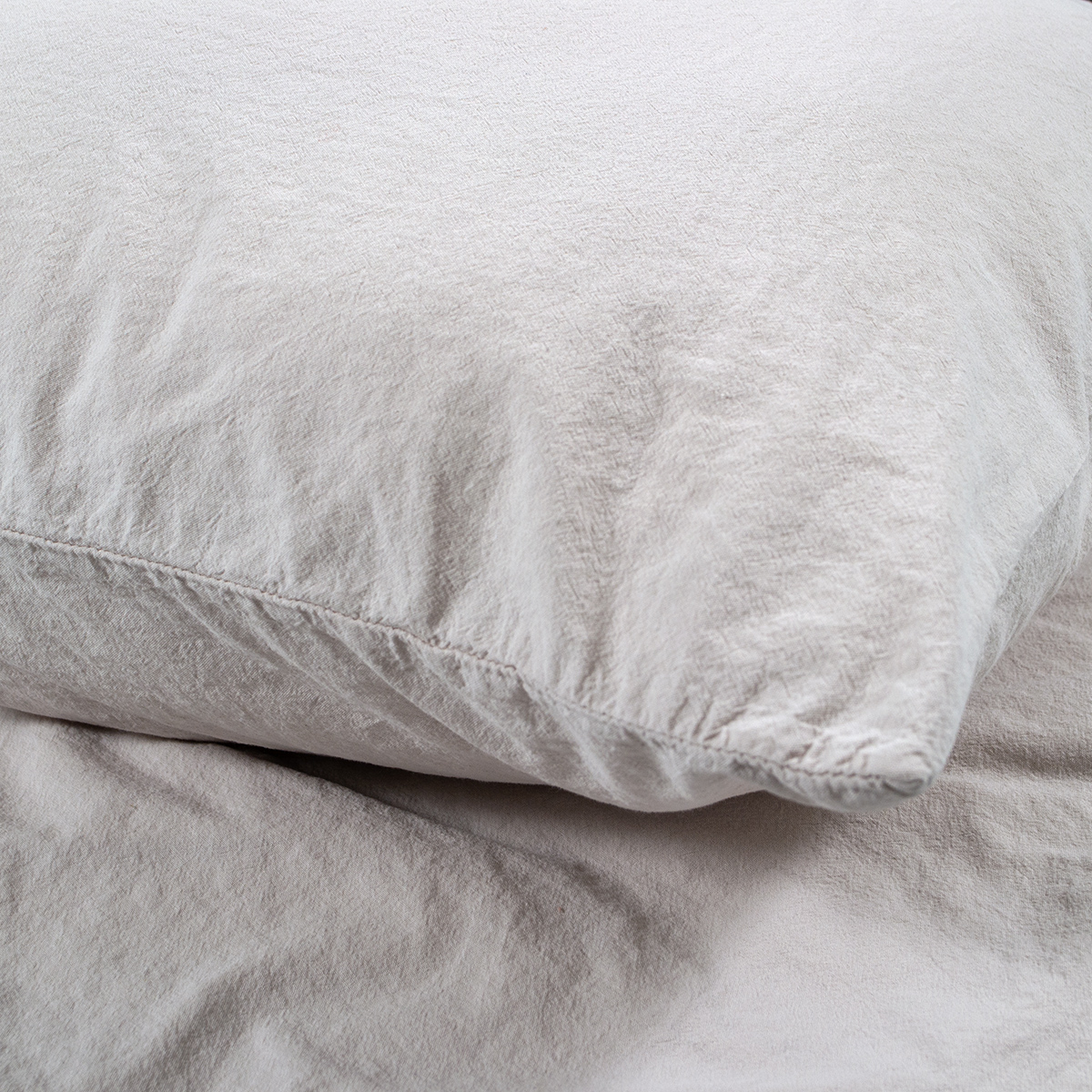Постільна білизна Lotus Home Washed cotton - Kansas бежевий євро - фото 3